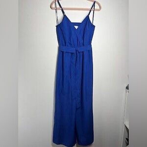 Flying tomato blue wide leg jumpsuit